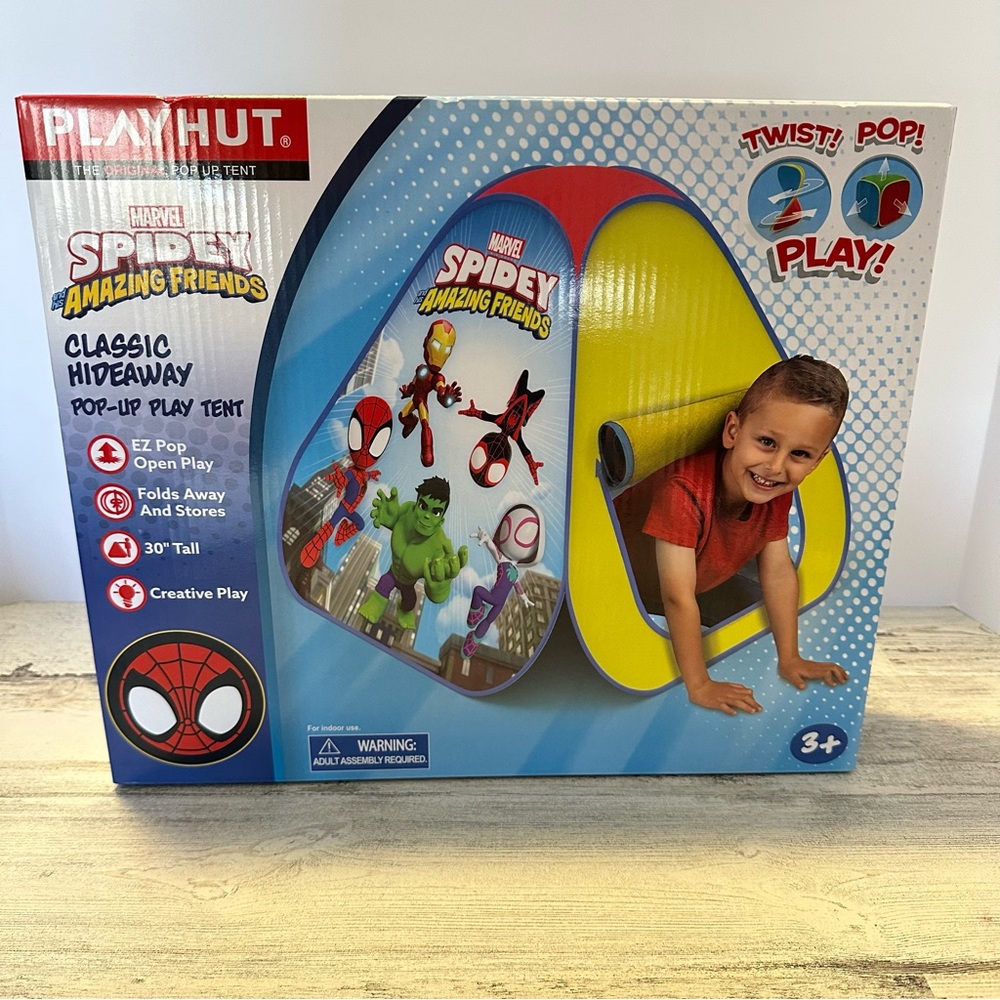 Playhut Marvel Spidey and His Amazing Friends Classic Hideaway Pop-Up Play Tent
